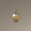 médaille résine transparente avec croix et diamant