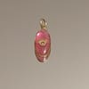 Médaille Ovale Oeil sertie d’une Micro Perle - Rose – Image 3