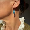 Boucles d’oreilles Ovales Croix - Bleue