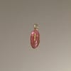Médaille Ovale Croix Baroque - Rose