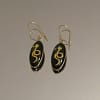 Boucles d’oreille Ovales Serpent - Noire