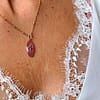 Médaille Ovale Croix - Rose