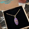 Médaille Ovale Croix - Lilas – Image 4