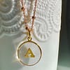 Médaille "S" Lettre A majuscule - Transparente