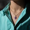 Médaille ovale lilas cœur ensoleillé – Image 3