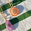 Médaille ovale lilas cœur ensoleillé – Image 2