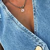 Médaille « S » fer à cheval transparente sur cordon – Image 2