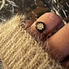 Bague fleur noire irisée taille 54 – Image 2
