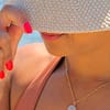 Médaille « S » étoile de mer  fine blanc nacré
