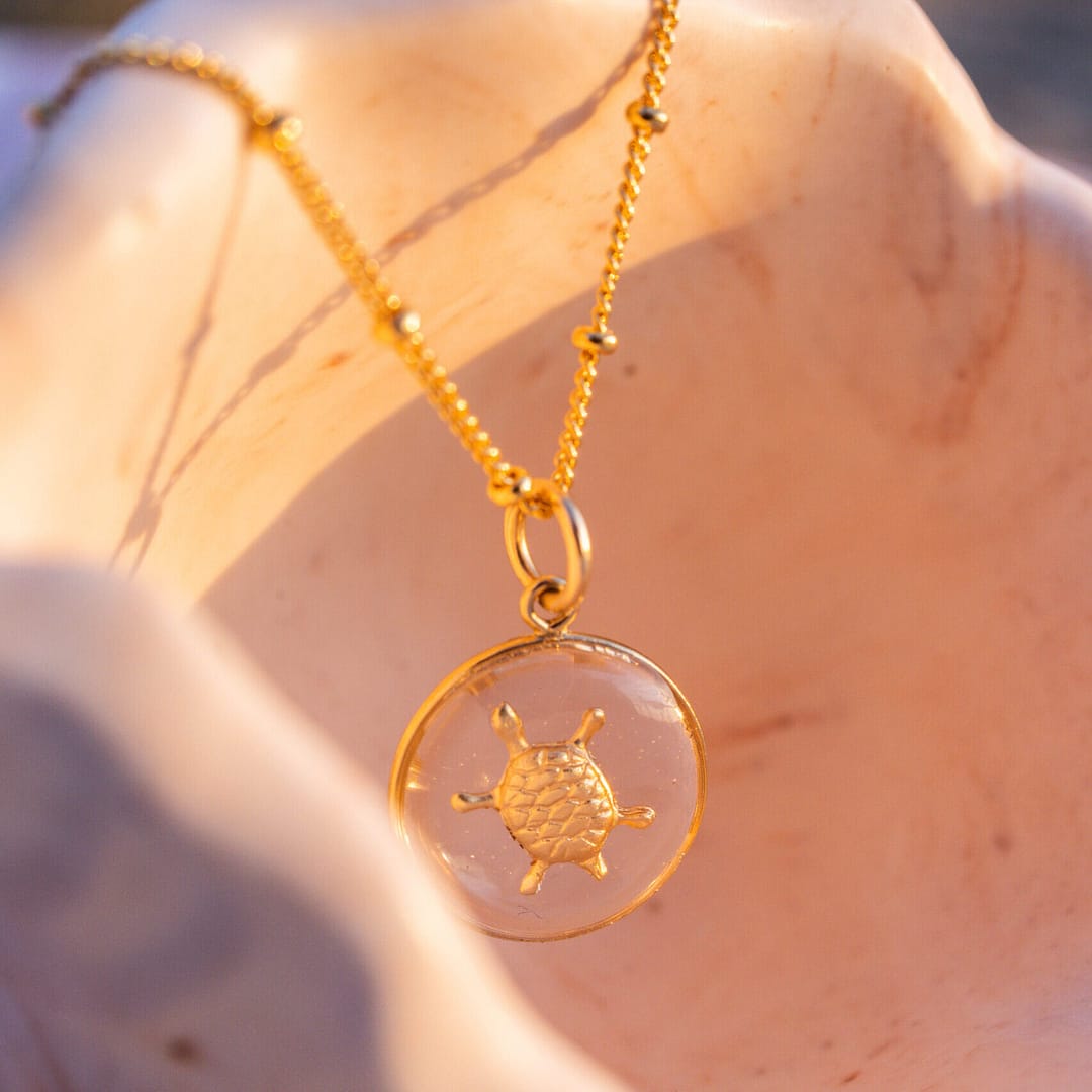 Médaille "S" Tortue - Transparente