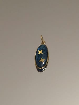 Médaille Ovale Étoile - Bleue