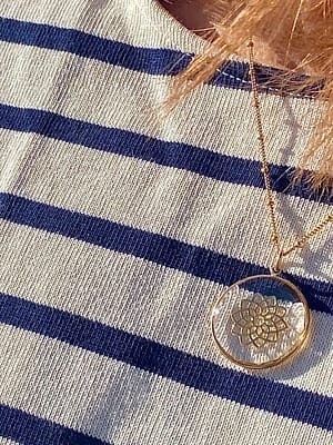 Médaille "L" Chakra Couronne - Transparente