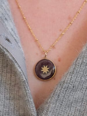 Médaille Étoile Prune