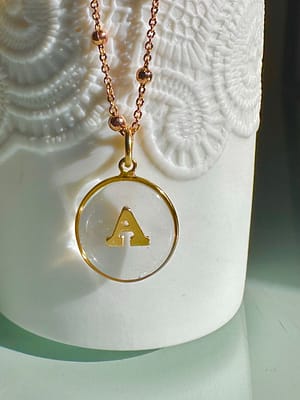 Médaille "S" Lettre A majuscule - Transparente