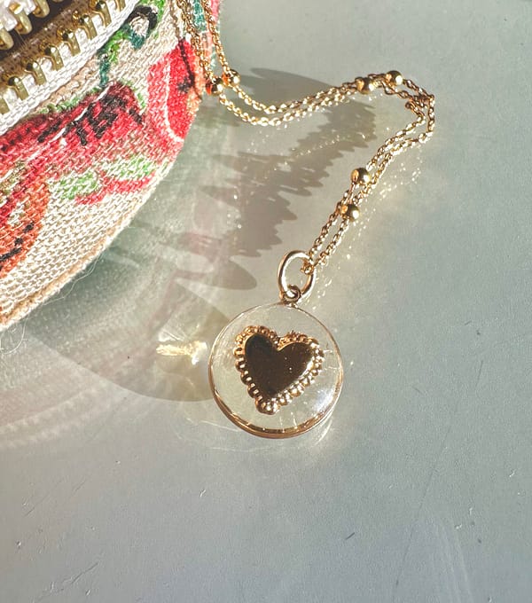 Médaille « S » cœur dentelle – Image 3