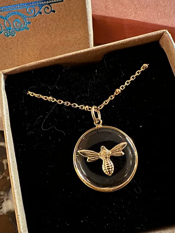 Médaille "M" Libellule - Transparente – Image 2