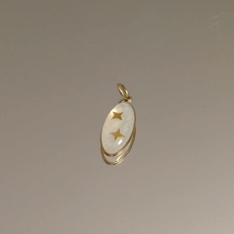 Médaille Ovale Étoile - Transparente