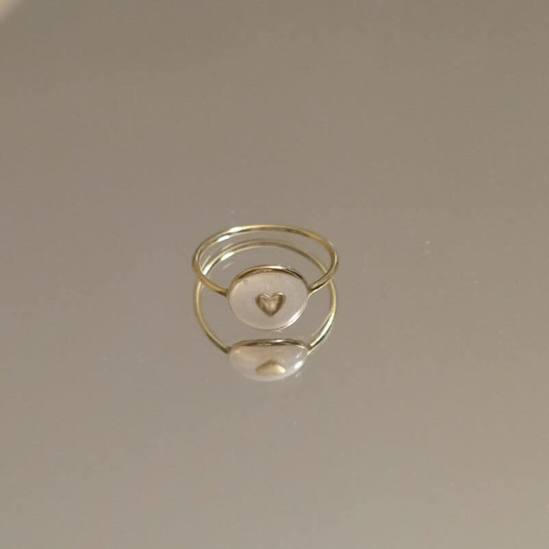 Bague Cœur - Nacré