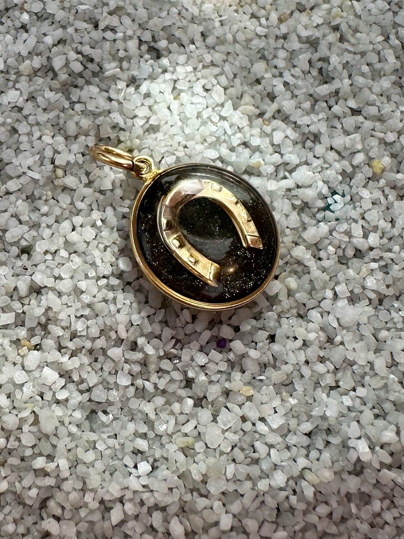 Médaille « S » fer à cheval noire – Image 2