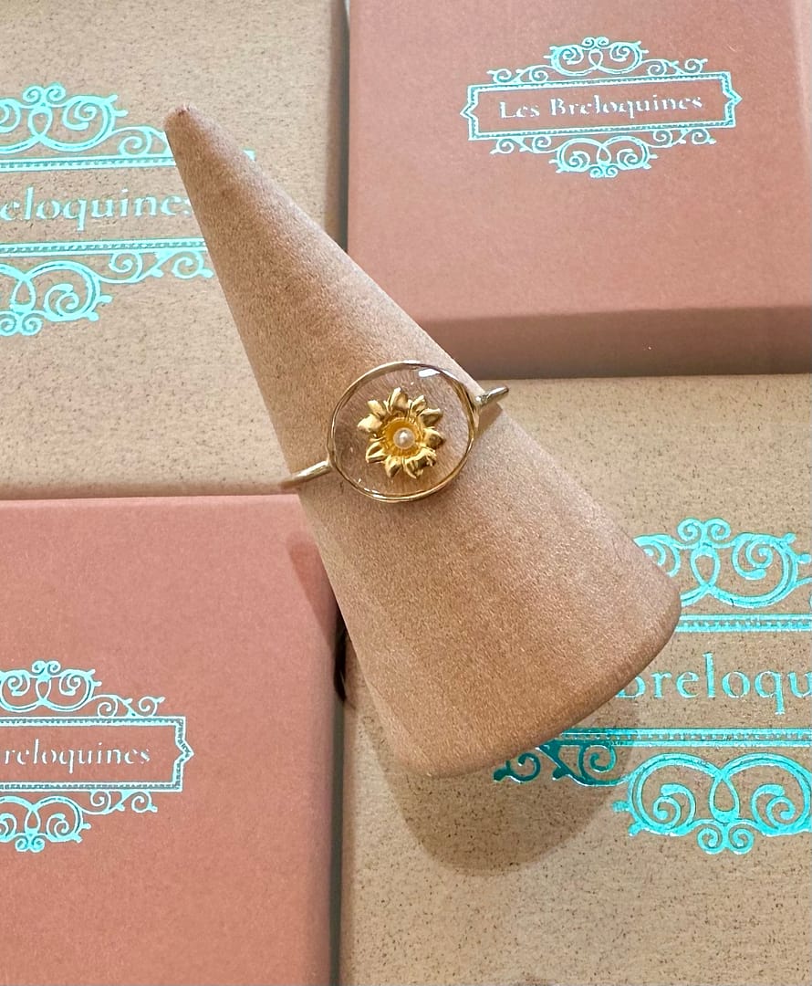 Bague fleur transparente taille 52 – Image 3