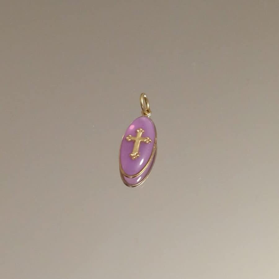 Médaille Croix Baroque - Lylas