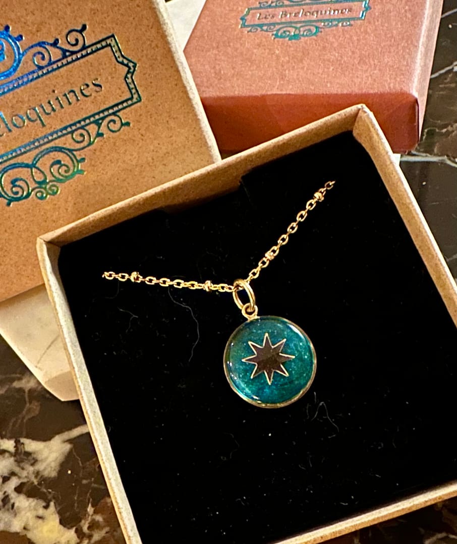 Médaille "S" Étoile - Bleue turquoise – Image 2