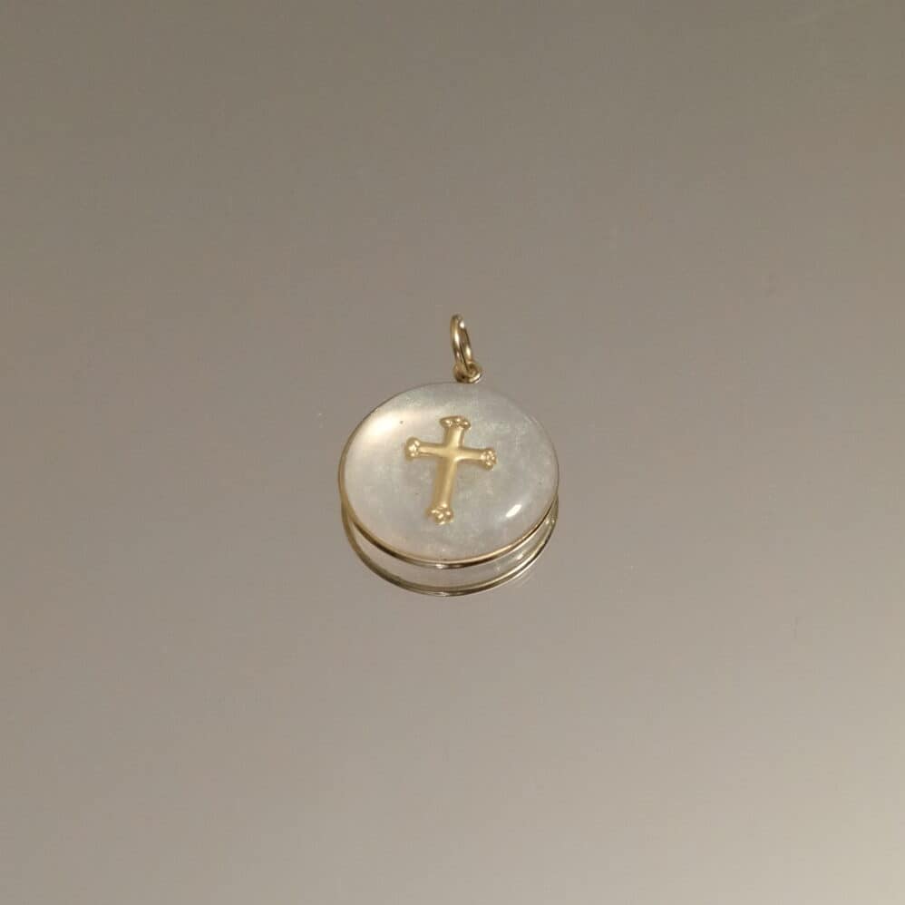 Médaille Croix Baroque - Transparente